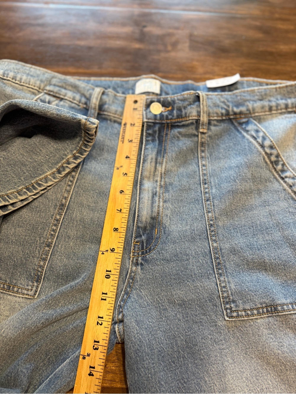 Time and Tru Womens High Rise Wide Leg Utility Trouser Jeans SZ 16 New Relaxed - Picture 8 of 9